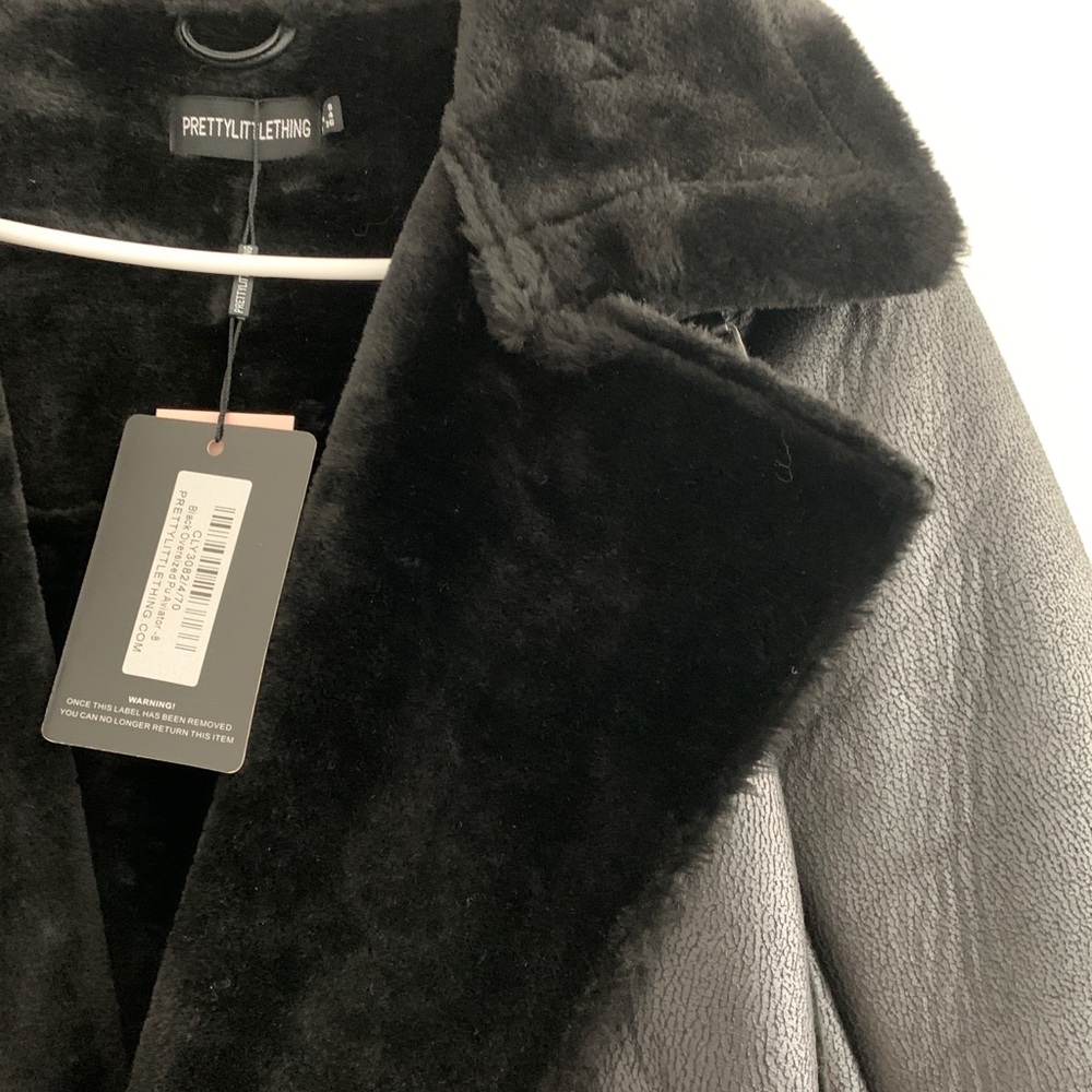 Prettylittlething black oversized aviator